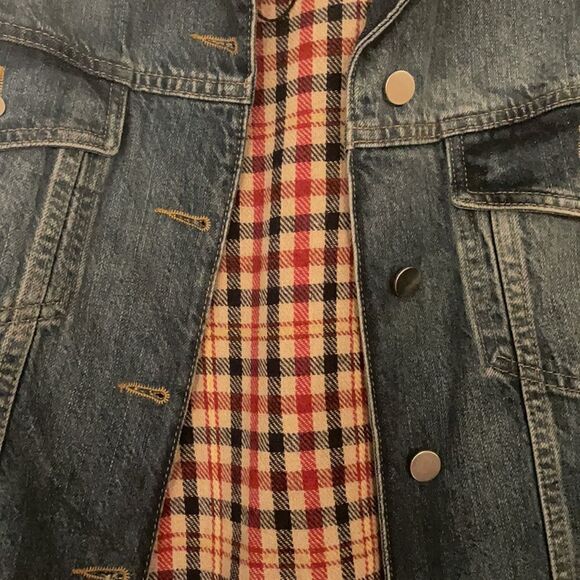 Iconic- Zara Gorgeous lined gingham denim jacket - Picture 5 of 10